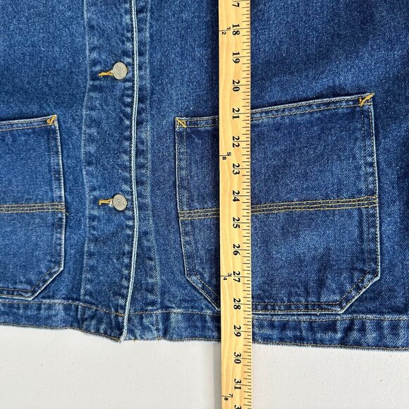 VTG Ralph Lauren Jeans Co Jacket Blue Chore Trucker 90s Barn Medium - Picture 8 of 11